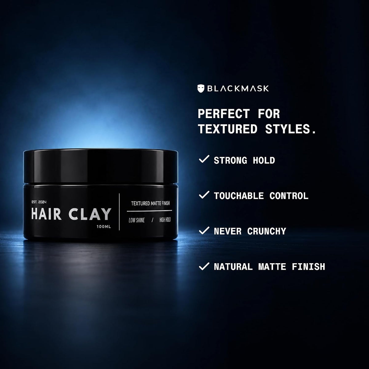 Hair Clay for Men, Strong Hold Hair Styling Clay, 3.52Oz (1 Pack)