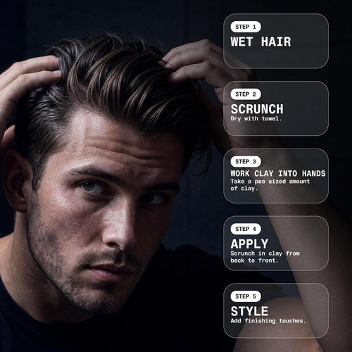 Hair Clay for Men, Strong Hold Hair Styling Clay, 3.52Oz (1 Pack)