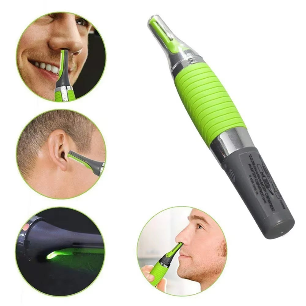 Male Nose Hair Trimmer 2In1 Facial Epilator - Rechargeable, Waterproof, Portable - Nose Hair, Ear Hair, Eyebrow Hair Chin Hair