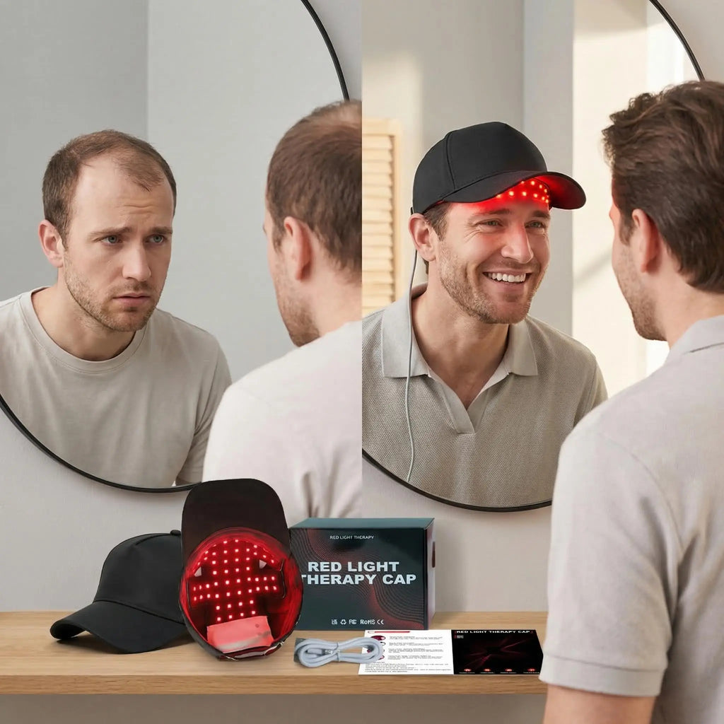Infrared Leds 660Nm & 850Nm Red Light Therapy Hair Growth Cap for Hair Regrowth anti Hair Loss Relax Scalp Hair Care Hat