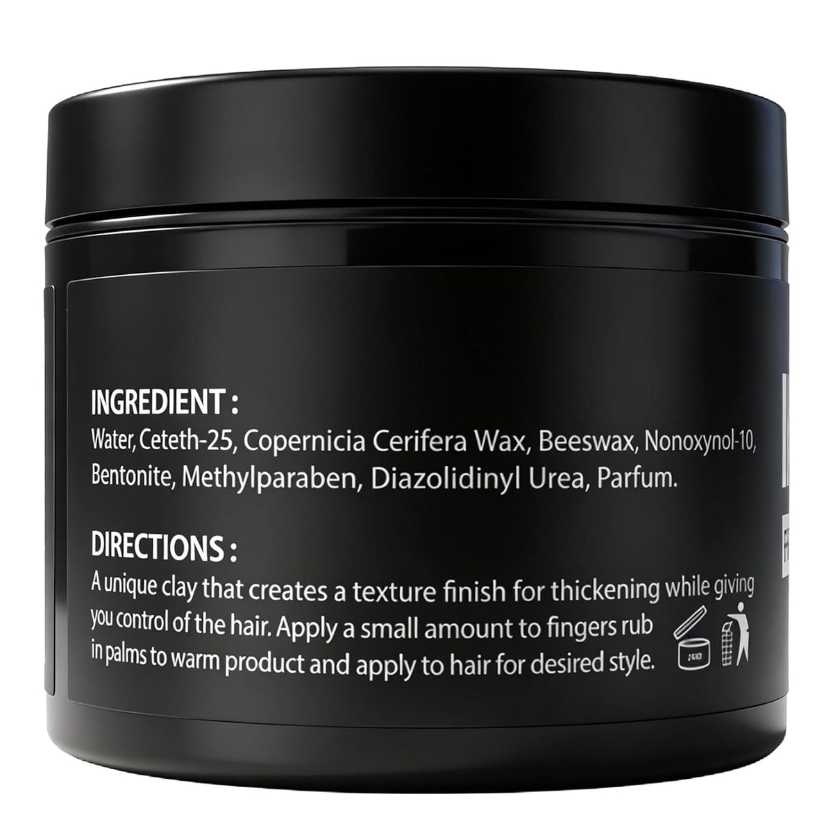 4.23Oz Men'S Hair Styling Clay, Firm Hold, Matte Finish, Hair Clay Low Shine with Natural Ingredients, Add Volume & Texture, Men'S Hair Product Ideal for All Men'S Hair Types 120G