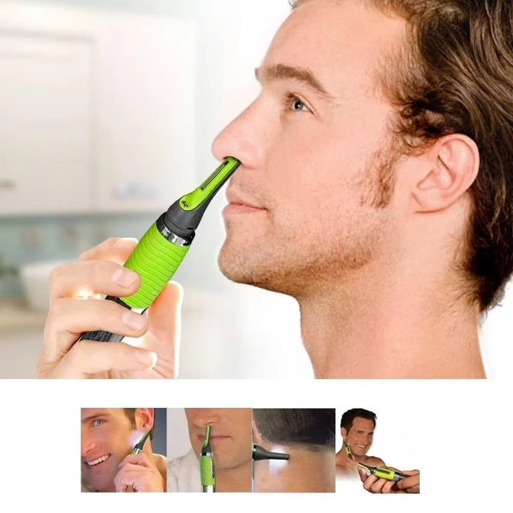 Male Nose Hair Trimmer 2In1 Facial Epilator - Rechargeable, Waterproof, Portable - Nose Hair, Ear Hair, Eyebrow Hair Chin Hair
