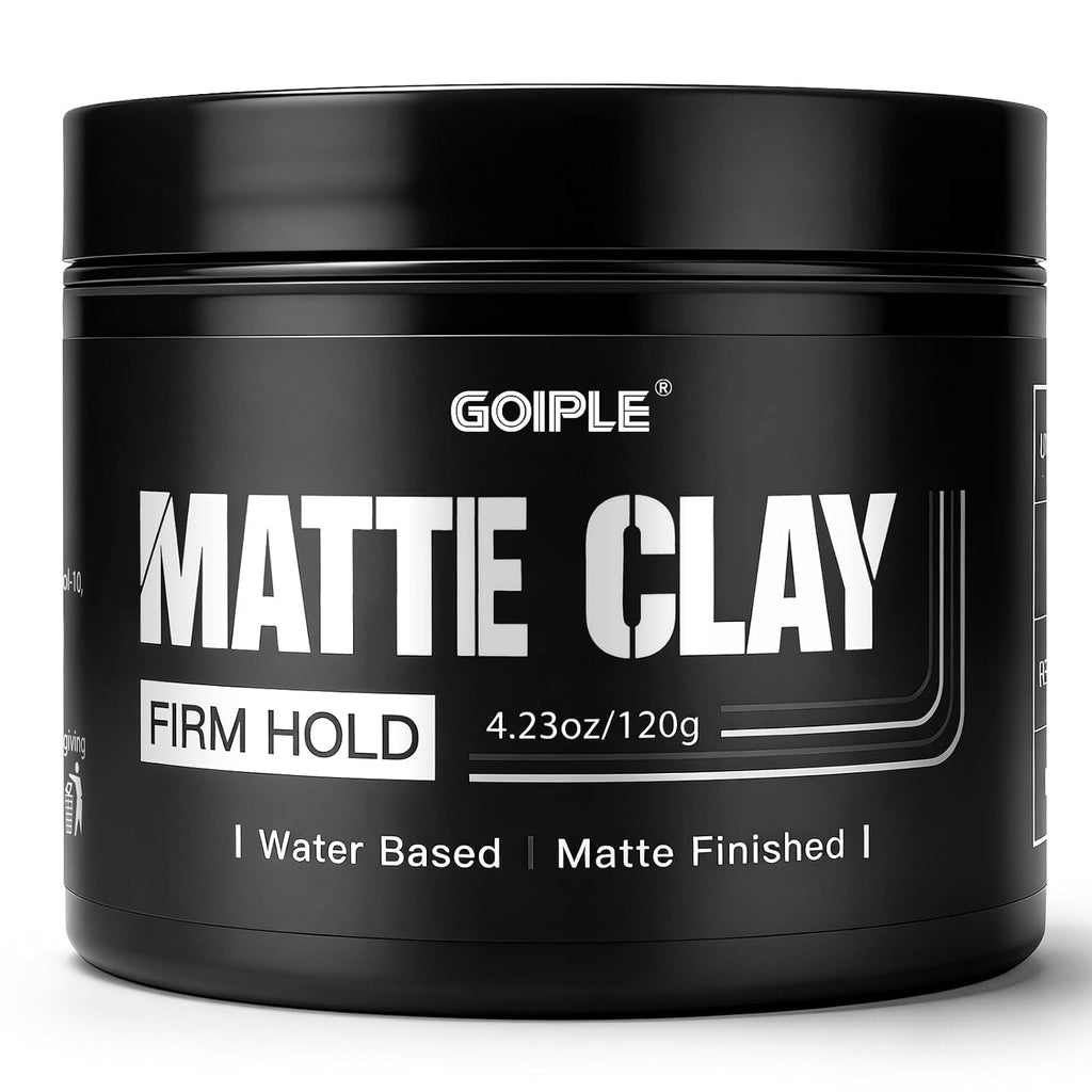 4.23Oz Men'S Hair Styling Clay, Firm Hold, Matte Finish, Hair Clay Low Shine with Natural Ingredients, Add Volume & Texture, Men'S Hair Product Ideal for All Men'S Hair Types 120G