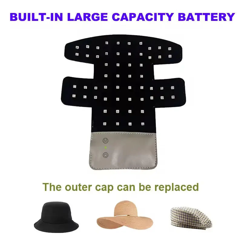 Infrared Leds 660Nm & 850Nm Red Light Therapy Hair Growth Cap for Hair Regrowth anti Hair Loss Relax Scalp Hair Care Hat
