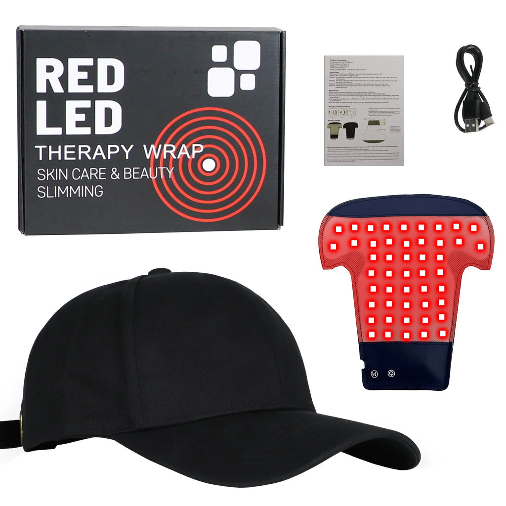 Infrared Leds 660Nm & 850Nm Red Light Therapy Hair Growth Cap for Hair Regrowth anti Hair Loss Relax Scalp Hair Care Hat